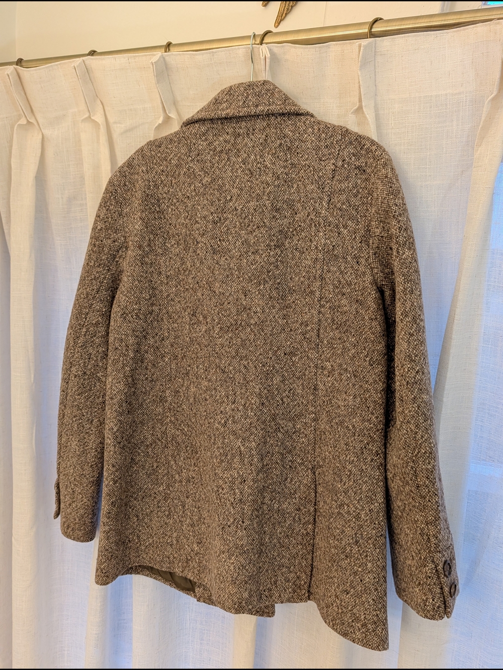 J. Crew Brown Textured Wool Double-Breasted Peacoat NWOT - Picture 3 of 8